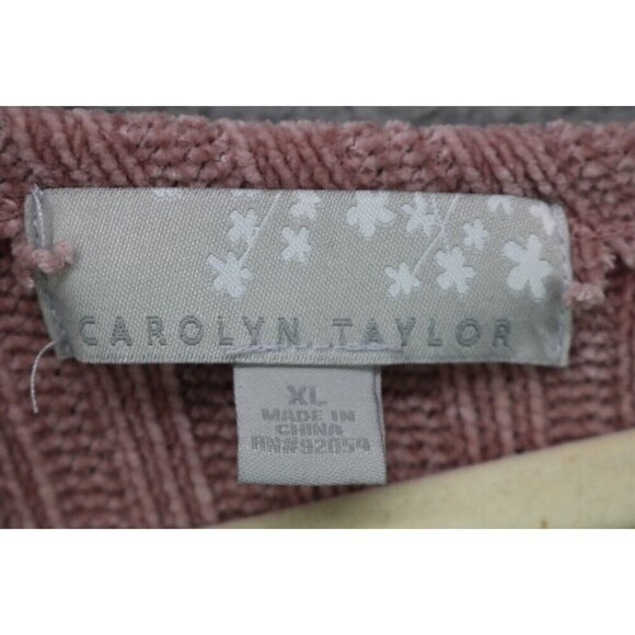 Carolyn Taylor 3/4 Sleeve Ribbed Pink Sweater-Size XL-Soft & Cozy - Picture 5 of 10